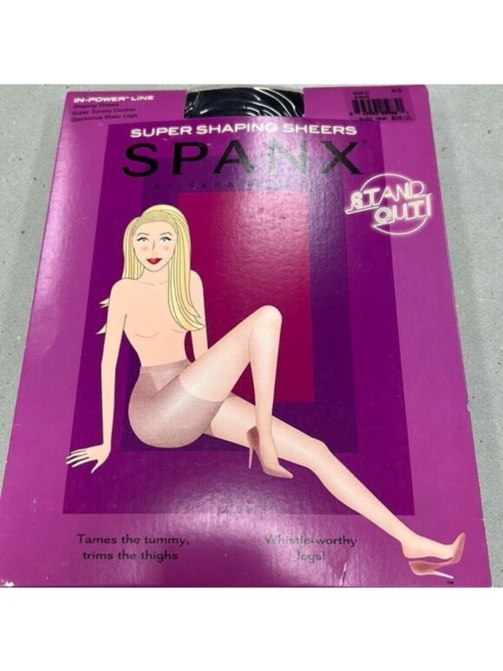 Spanx Super Shaping Sheers Black Size D Control Top Tummy Slimming Hosiery